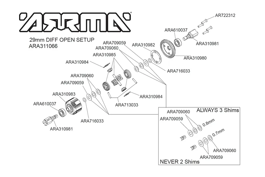 ARRMA 6.2x11.9x0.3mm Steel Washers 8Pcs image 47262