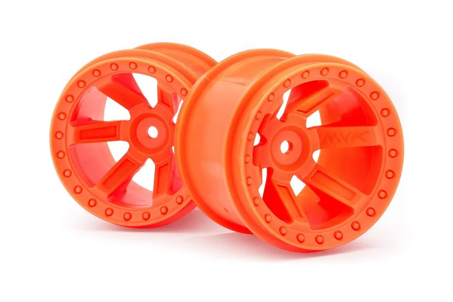 Maverick 2.8&amp;quot; Orange 6 Spoke Rims 2Pcs image 47383