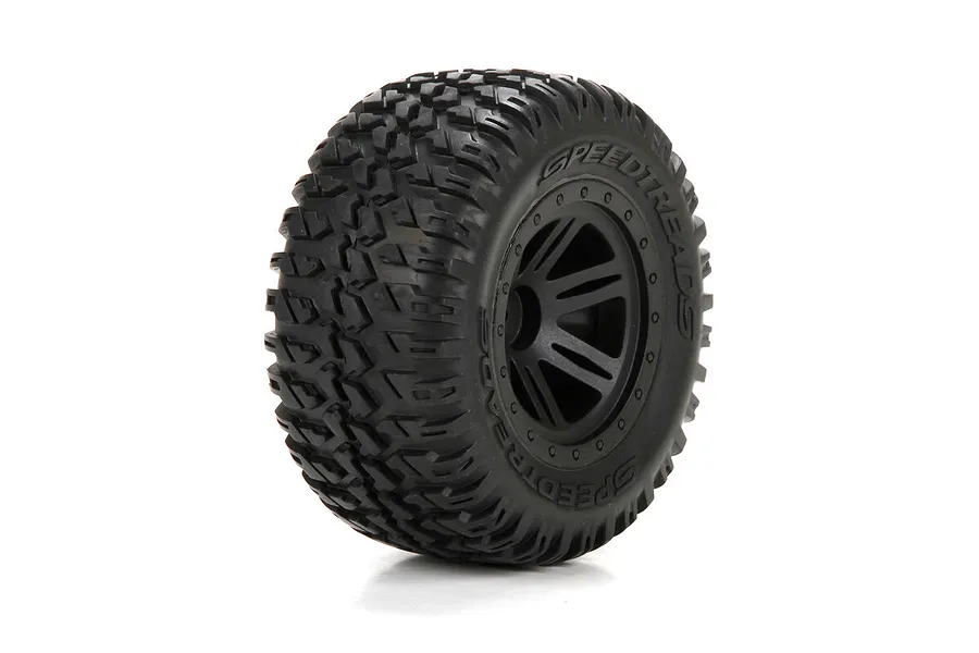 ECX 2.2&amp;quot; AMP MT/DB Front/Rear Off Road Tyres on Black Rims - Wheels 2Pcs image 47473