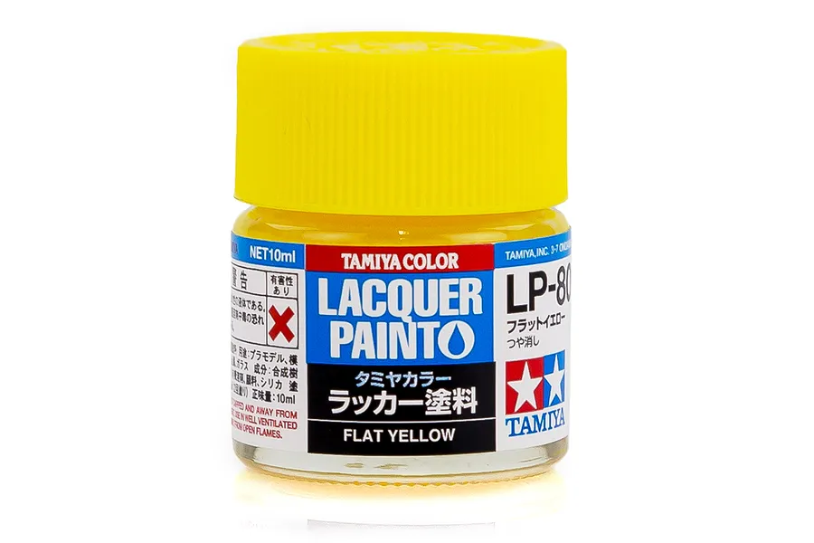 Tamiya LP-80 Flat Yellow Lacquer Paint 10ml image 47618