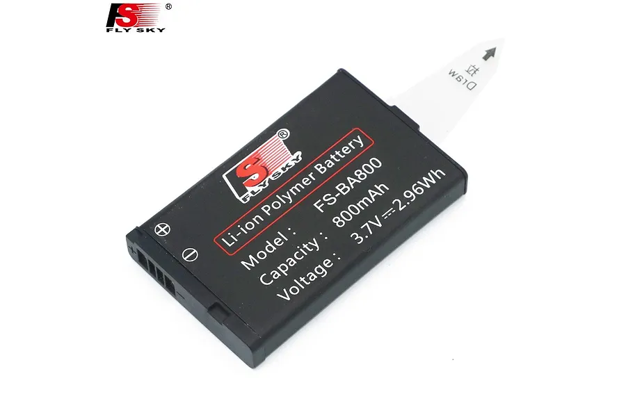 FlySky FS-BA800 3.7v 800Mah LiPo Battery for GT2B &amp;amp; GT3C image 47631