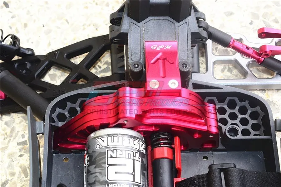 GPM Aluminium Rear Motor Mount Set - Red image 2