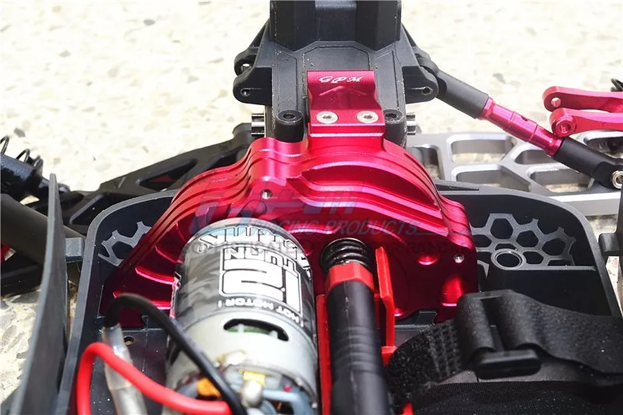 GPM Aluminium Rear Motor Mount Set - Red image 3