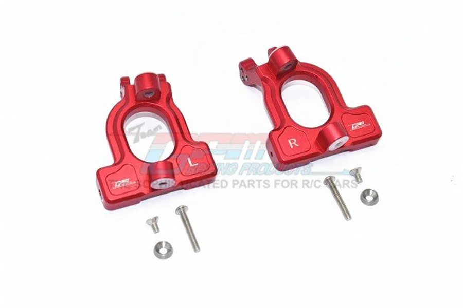 GPM Red Aluminium Front Steering Hub Carriers 2Pcs w/ Hardware image 47687