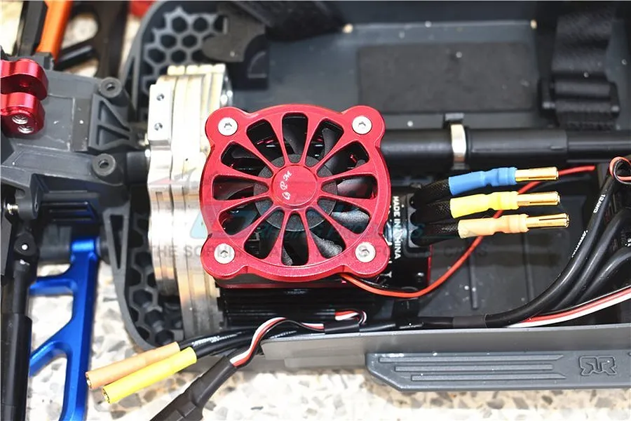 GPM Aluminium Motor Heat Sink with Cooling Fan - Red image 47694