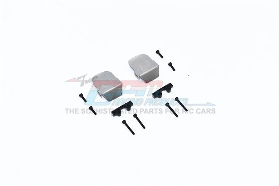 GPM Stainless Steel SCX24 Front &amp;amp; Rear Differential Skid Plate Set image 47705