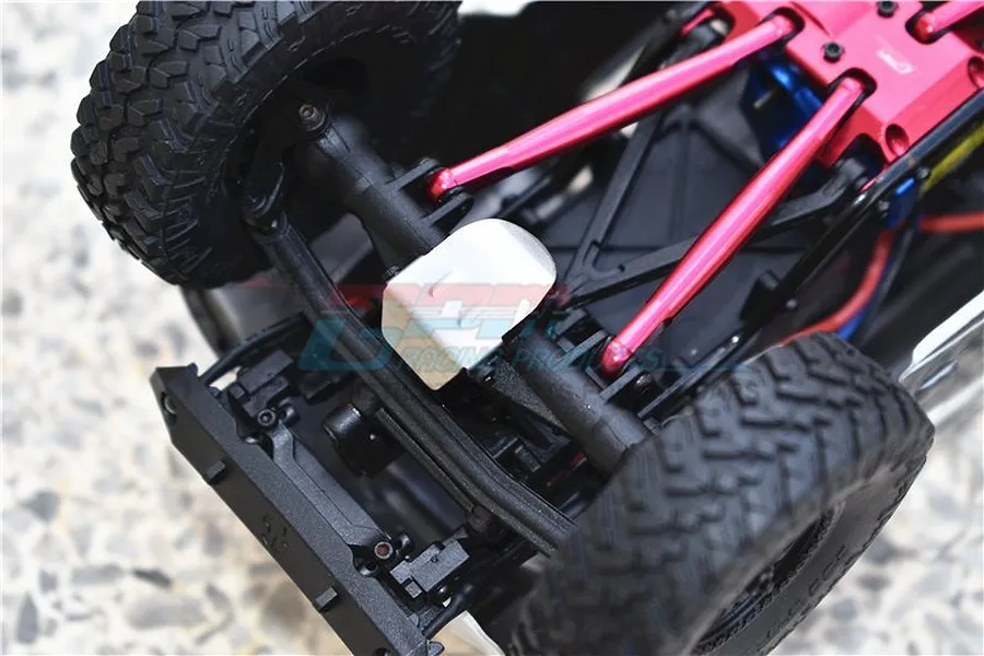 GPM Stainless Steel SCX24 Front &amp;amp; Rear Differential Skid Plate Set image 47707