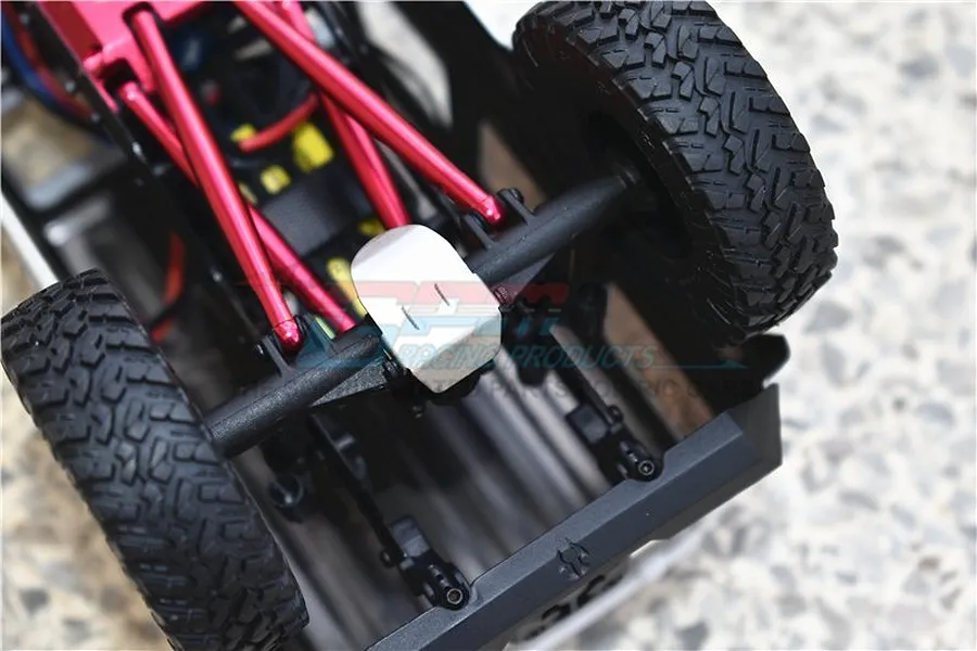 GPM Stainless Steel SCX24 Front &amp;amp; Rear Differential Skid Plate Set image 47708