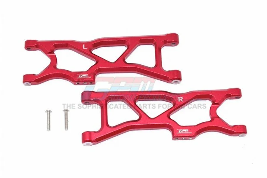 GPM Aluminium Rear Lower Suspension Arms 2Pcs - Red image 47714