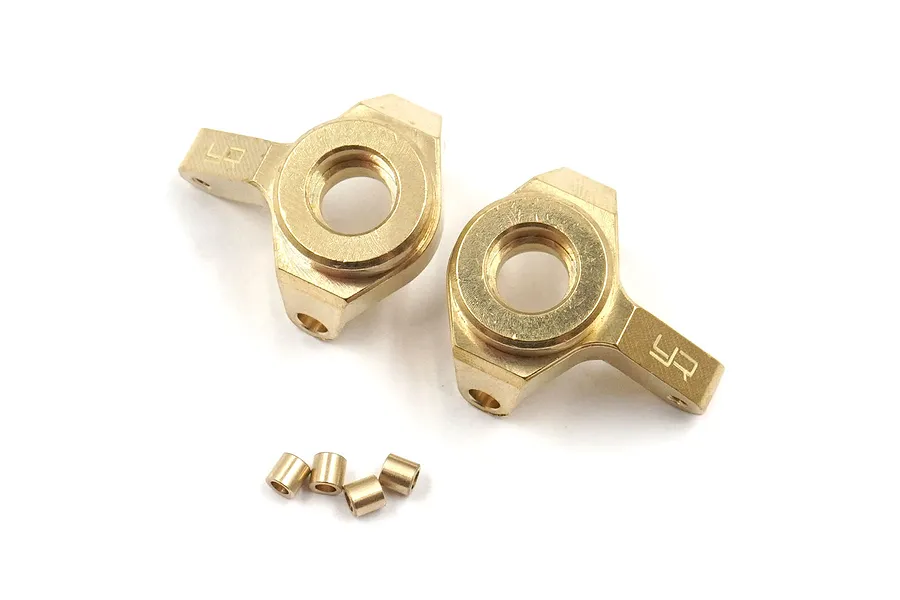 Yeah Racing SCX24 High Mass Brass Left &amp;amp; Right Steering Hub Set 2Pcs image 47723