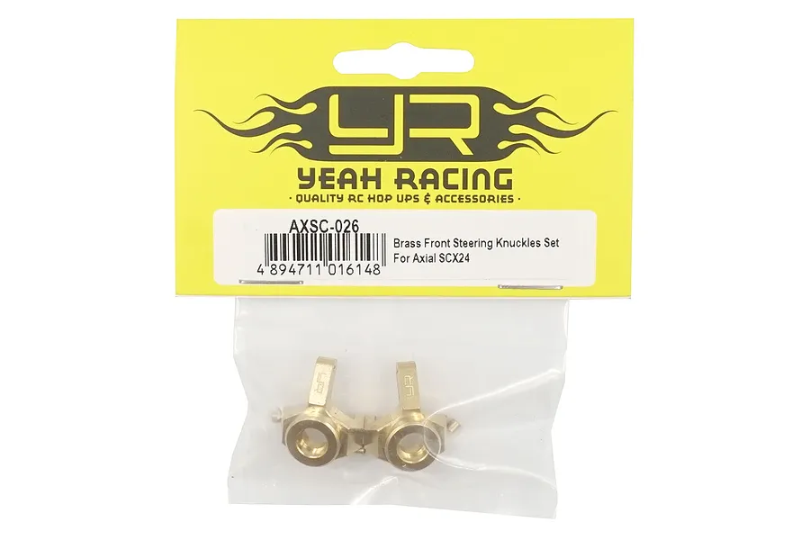 Yeah Racing SCX24 High Mass Brass Left &amp;amp; Right Steering Hub Set 2Pcs image 47724