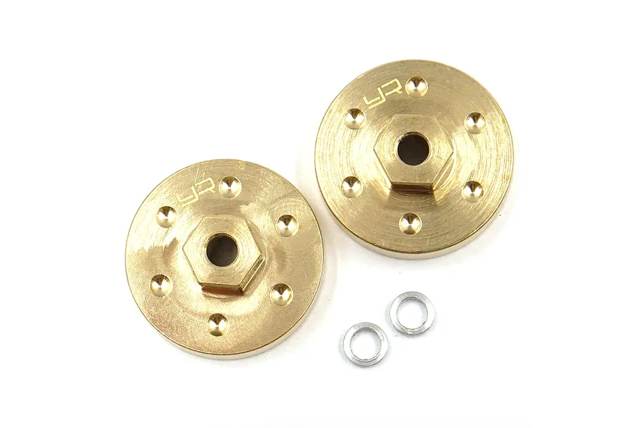 Yeah Racing High Mass Brass Wheels Hub Hexes 2Pcs image 47725