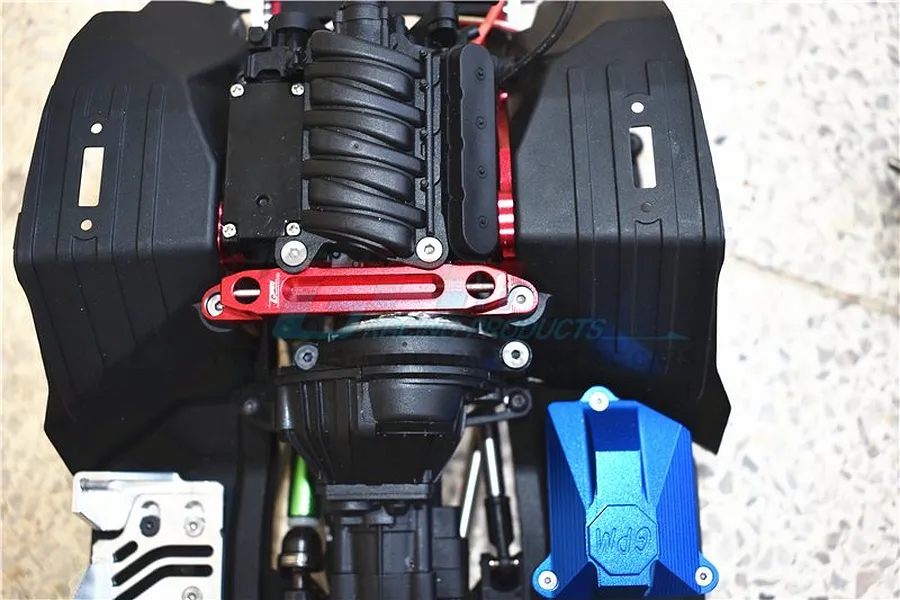 GPM Aluminium Front Chassis Brace - Black image 3