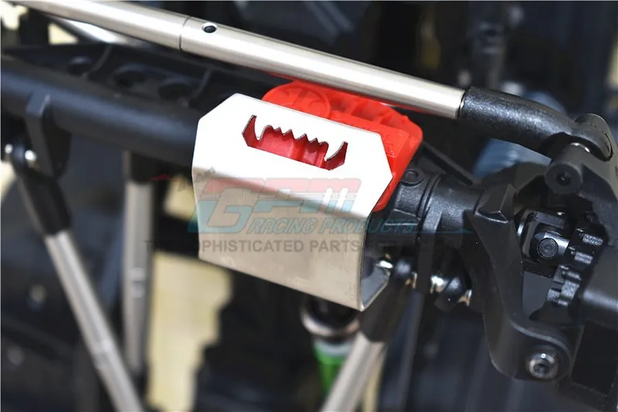 GPM Stainless Steel Front &amp;amp; Rear Gearbox Skid Plate 2Pcs image 4