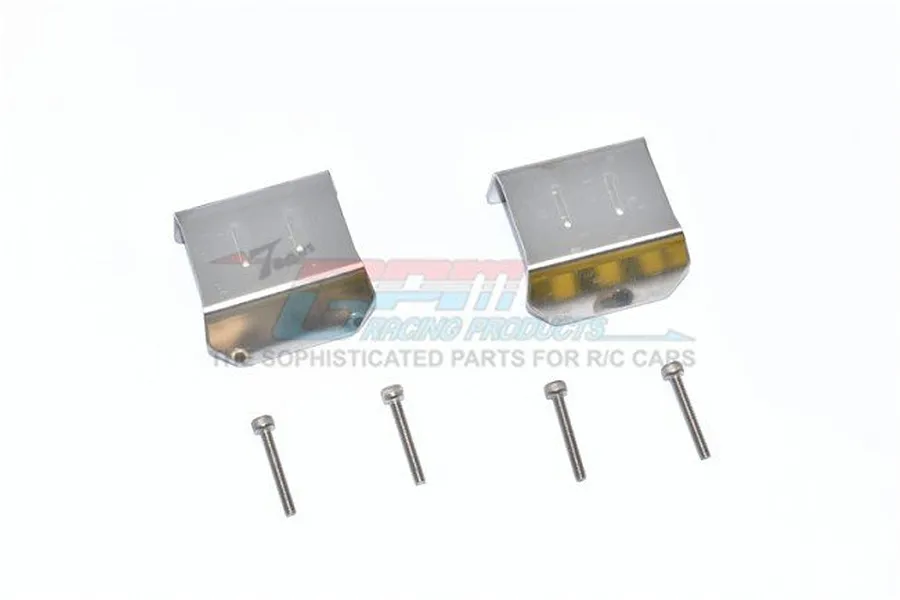 GPM Stainless Steel Front &amp;amp; Rear Gearbox Skid Plates 2Pcs w/ Hardware image 2