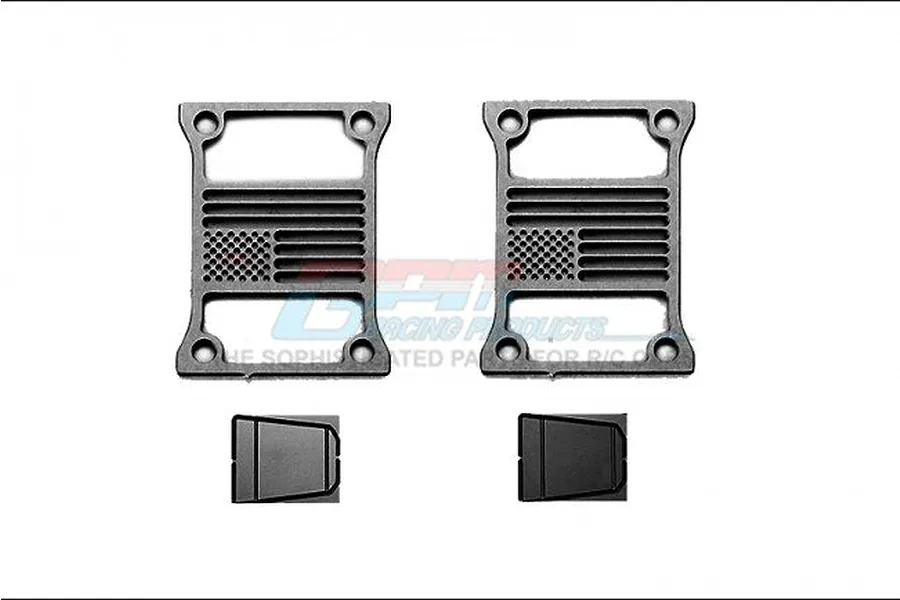 GPM Black Stainless Steel Type C Taillight Covers 4Pcs image 47953