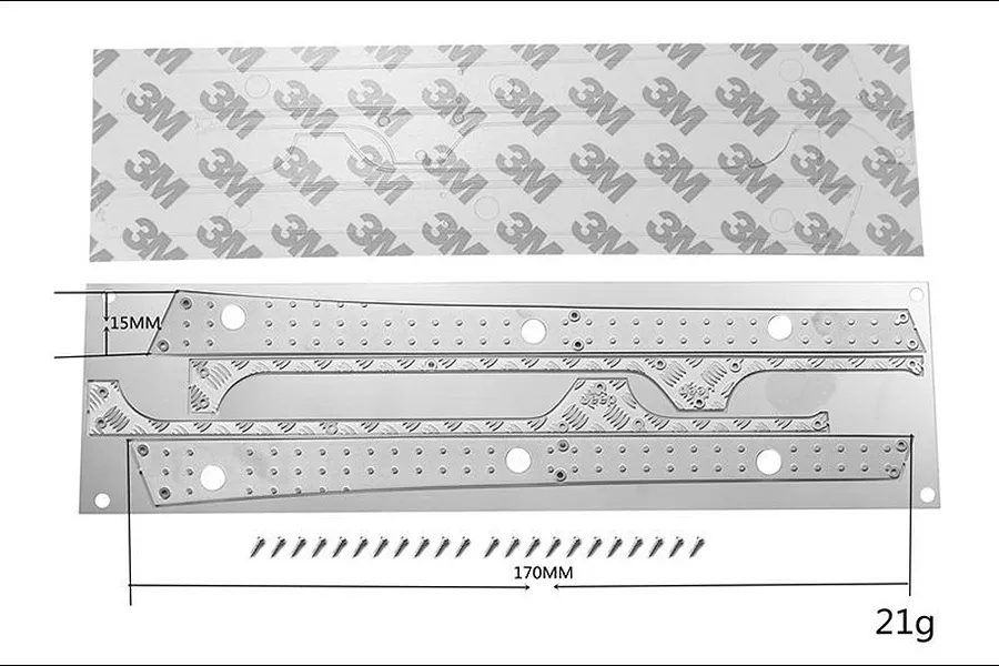 GPM Silver Stainless Steel Slip Proof Treads Side Step 2Pcs image 47970