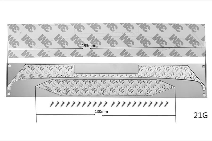 GPM Silver Stainless Steel Slip Proof Bumper Treads 2Pcs image 47975