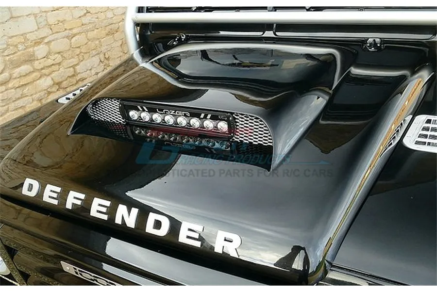 GPM TRX-4 Defender Clear Unpainted Hood w/ Intake Grill &amp;amp; Hinge Set image 48027