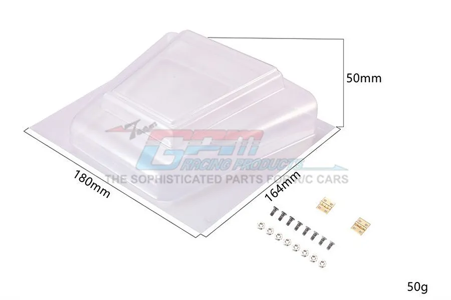 GPM TRX-4 Defender Clear Unpainted Hood w/ Hinge Set image 48032