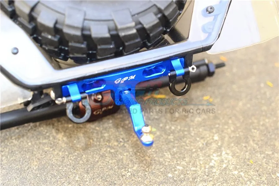 GPM Aluminium Rear Bumper Mount Set with Tow Hook &amp;amp; D-Rings - Black image 2
