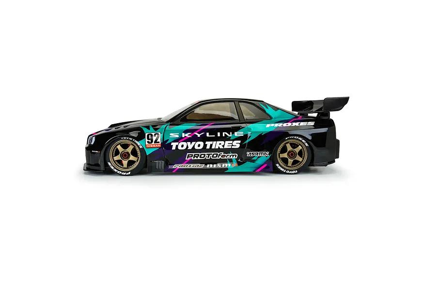 Protoform 1/7 ARRMA Infraction 2002 Nissan Skyline GT-R R34 Unpainted Body Shell image 48091
