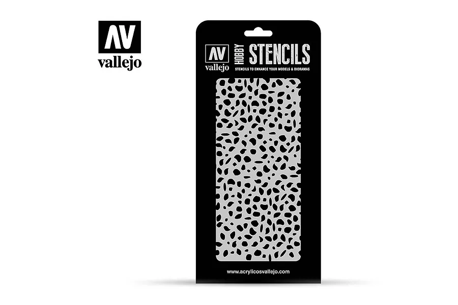 Vallejo German Luftwaffe WWII Spots Camouflage Stencil image 48218