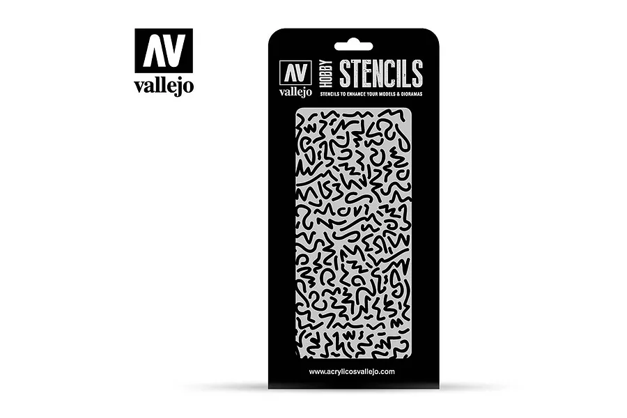 Vallejo German Luftwaffe WWII Shingles Camouflage Stencil image 48220