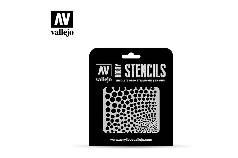 Vallejo Sci-Fi Circle Textures Stencil image 48234