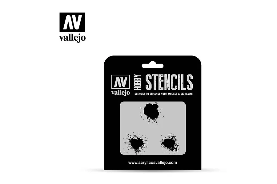 Vallejo Paint Stains Textures Stencil image 48242