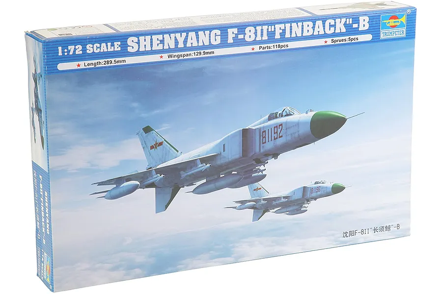 Trumpeter 1/72 PLA Shenyang F-8II &amp;quot;Finback&amp;quot;-B Scaled Plastic Model Kit image 48372