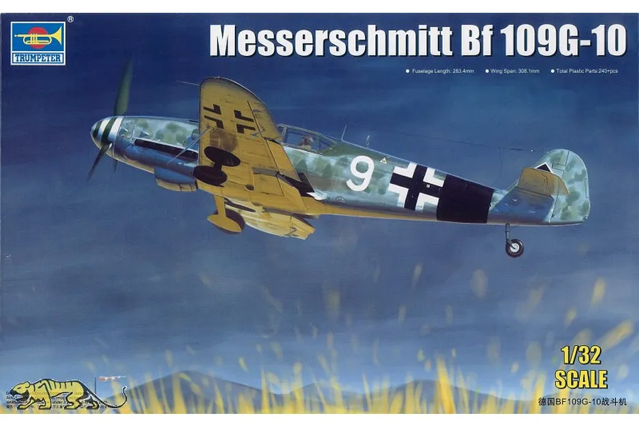 Trumpeter 1/32 Messerschmitt Bf 109G-10 &amp;quot;Gustav&amp;quot; Scaled Plastic Model Kit image 48373