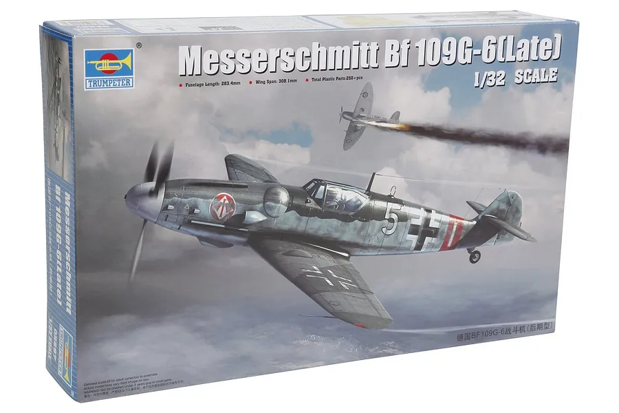 Trumpeter 1/32 Messerschmitt Bf 109G-6 (Late) Scaled Plastic Model Kit image 48376