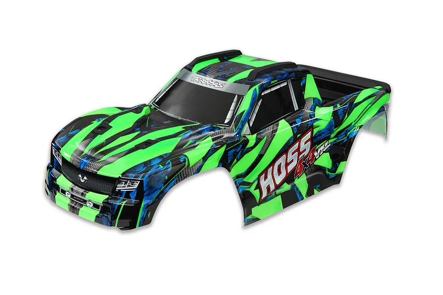 Traxxas Hoss 4x4 VXL Complete Painted Green Body Shell image 48398