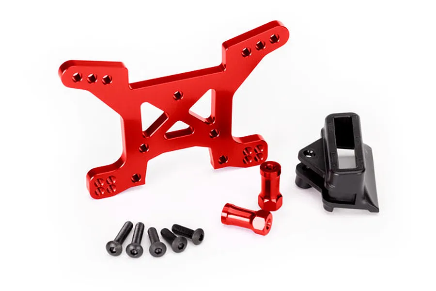 Traxxas Red Aluminium Front Shock Tower Set image 48439