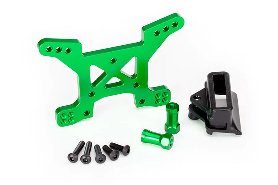 Traxxas Green Aluminium Front Shock Tower Set image 48441