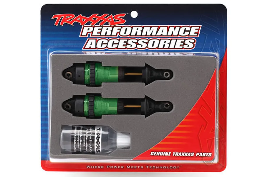 Traxxas Green Aluminium GTR Long Shock Absorbers w/o Springs 2Pcs image 48443