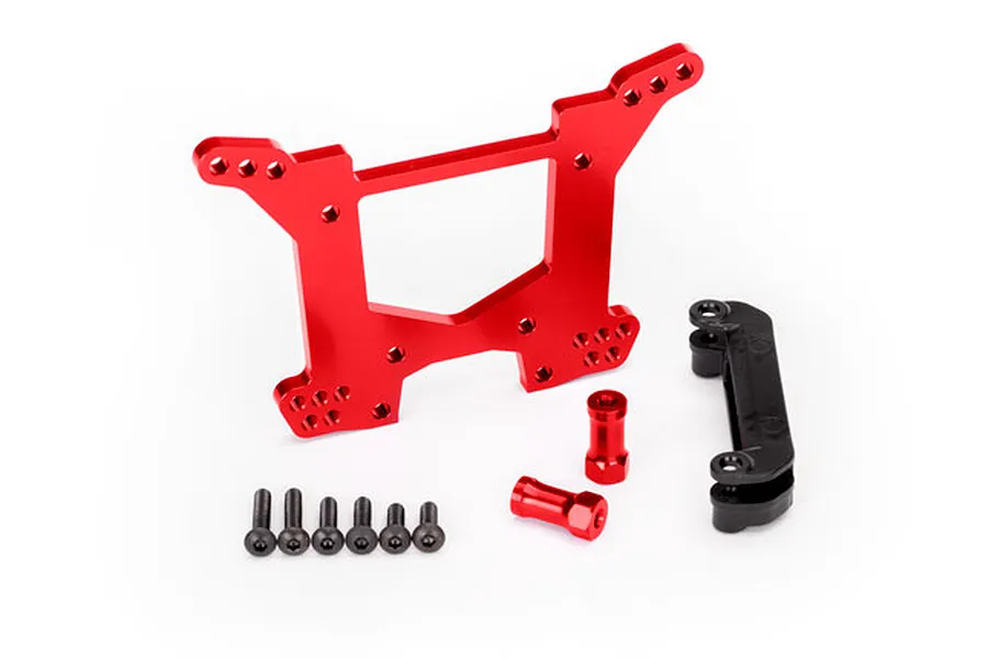 Traxxas Red Aluminium Rear Shock Tower Set w/ Hardware image 48459