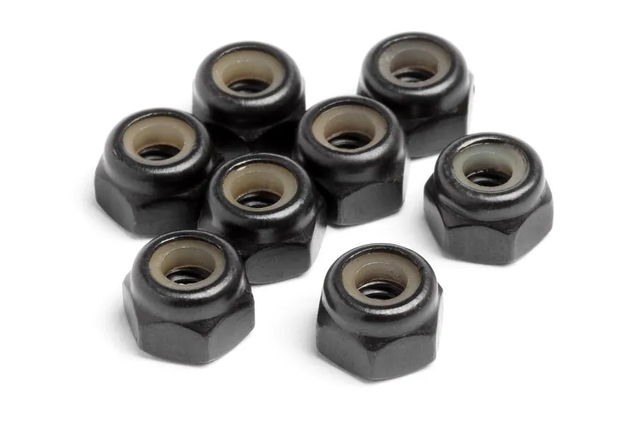 Maverick Black 4mm Nyloc Nuts 8Pcs image 48612