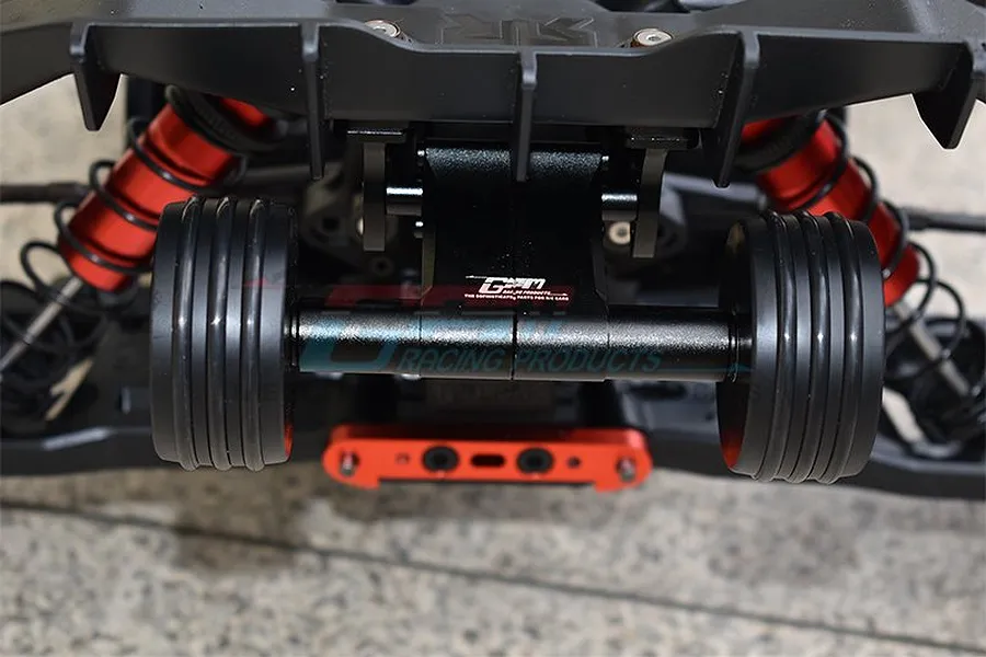 GPM Red Aluminium Rear Wheelie Bar w/ Wing Mount Set image 48885