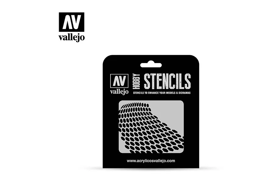 Vallejo Sci-Fi Distorted Honeycomb Stencil image 48927