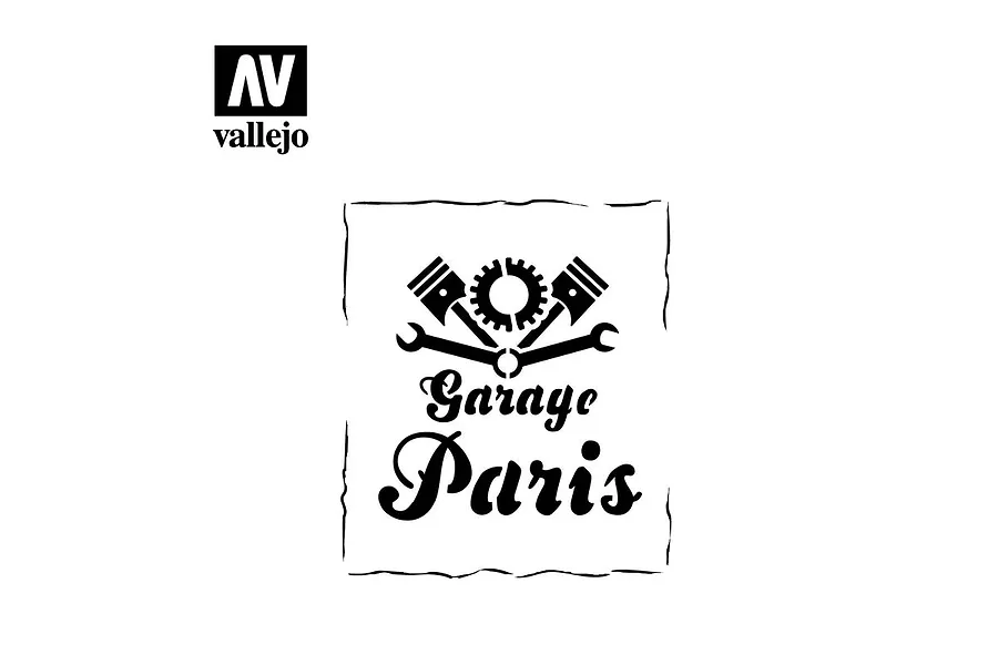 Vallejo Vintage Garage Sign Stencil image 48942