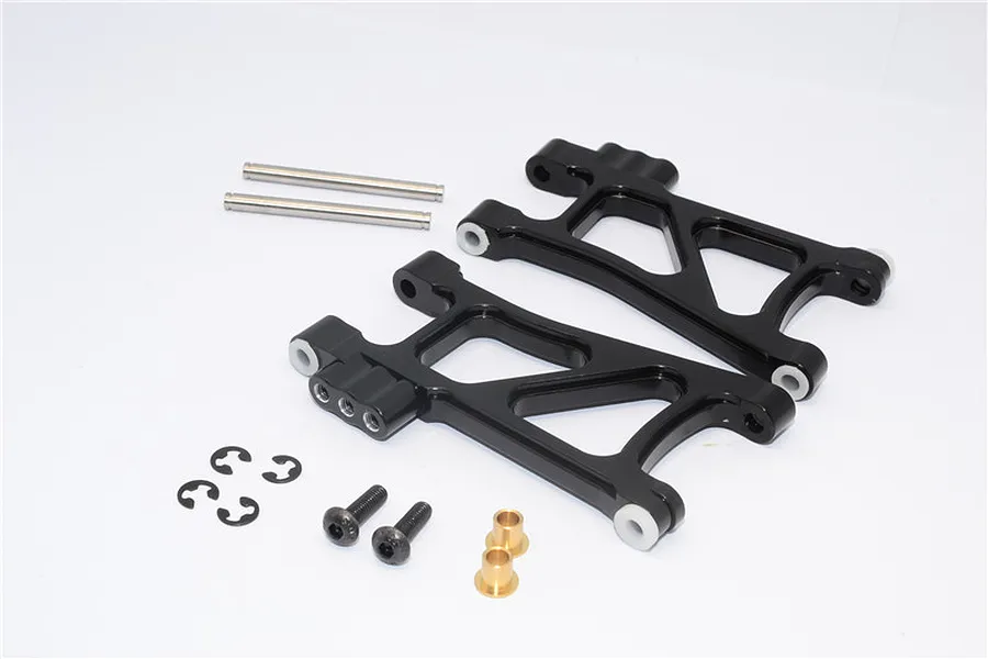 GPM Black Aluminium TT-02B Front Lower Suspension Arms 2Pcs w/ Hardware image 48943