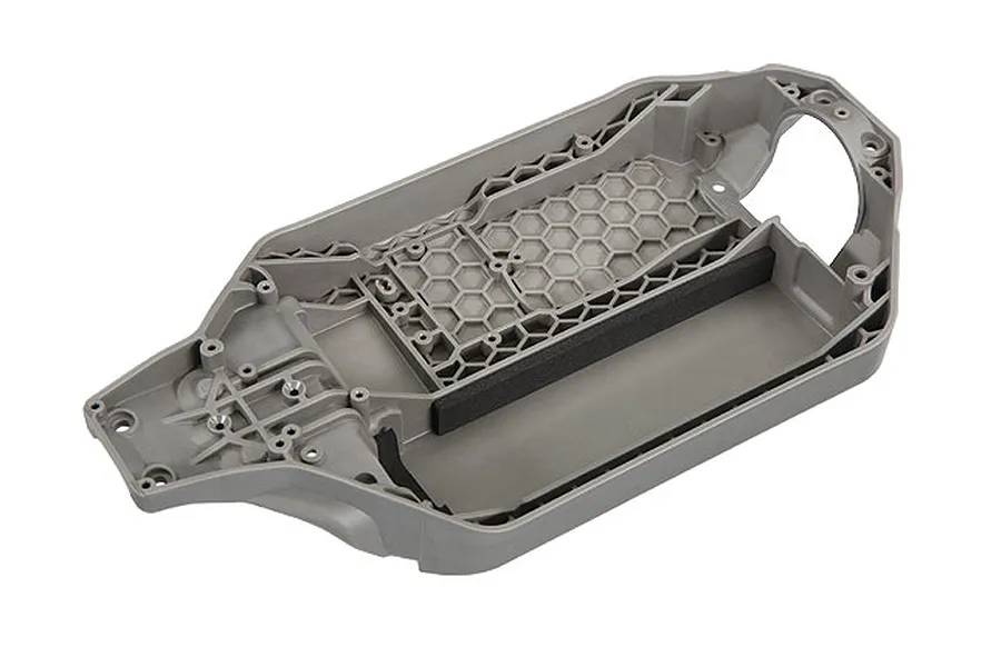 Traxxas Rustler 4x4 Main Chassis (Grey) (162mm Long Battery Compartment) image 48992