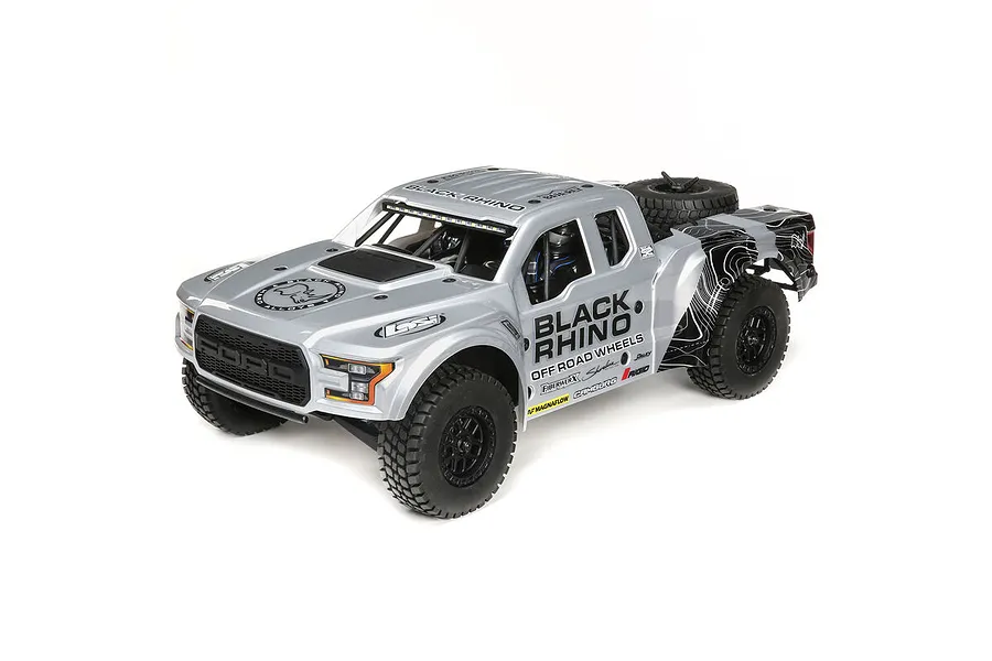 Losi Baja Rey Ford Raptor RC Truck Electric Brushless 4WD 1/10 Scale RTR - Black Rhino Edition image 49053
