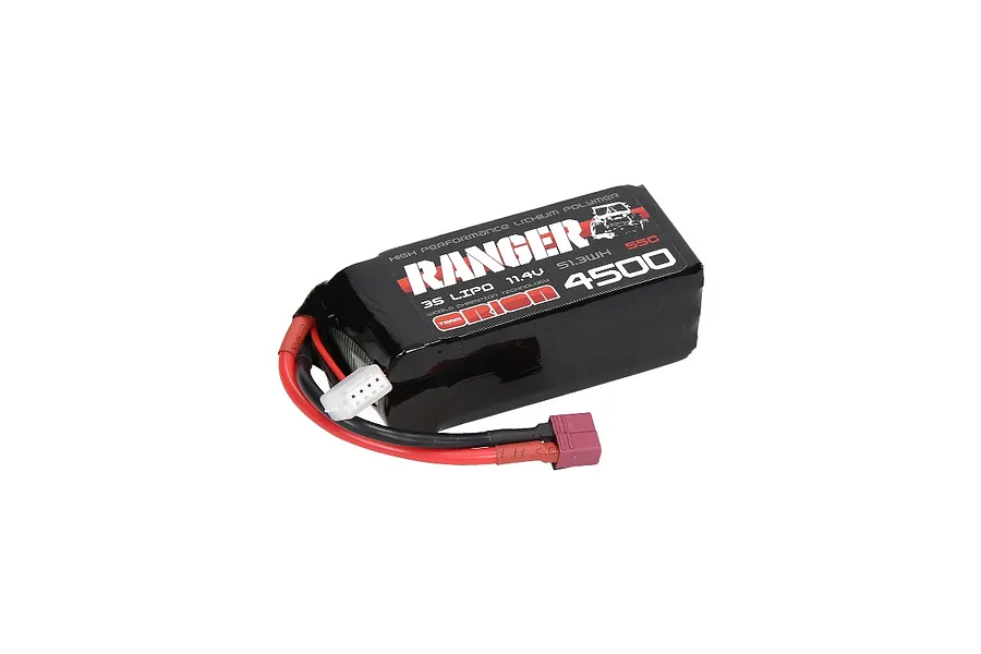 Team Orion Ranger Crawler 11.4V 4500mAh 55C HV &amp;quot;Shorty&amp;quot; Soft Case LiPo Battery image 49107