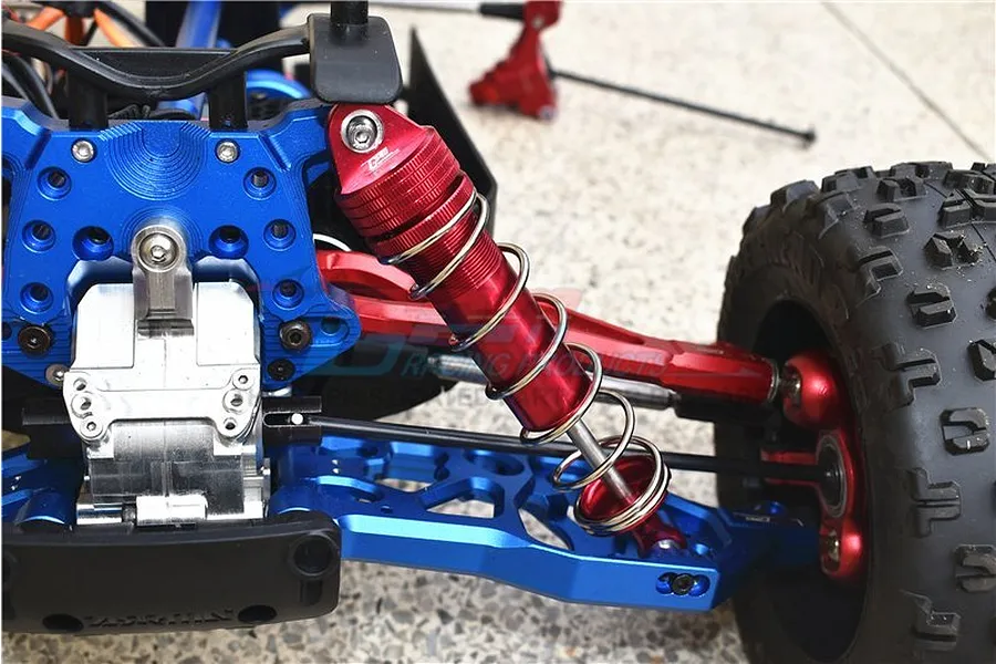 GPM Red Aluminium ARRMA Kraton Complete 187mm Adjustable Shocks Set image 49185