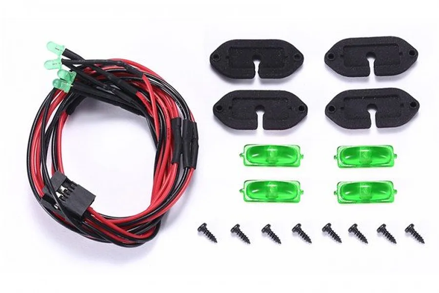 GPM Green SCX10 III Chassis Lights LED Set 4Pcs w/ Hardware image 49213