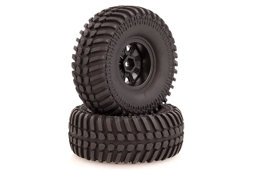 HSP 2.1&amp;quot; Soft Off Road Tyres w/ Foam Inserts on Black 9-Spoke Rims 2Pcs image 49282