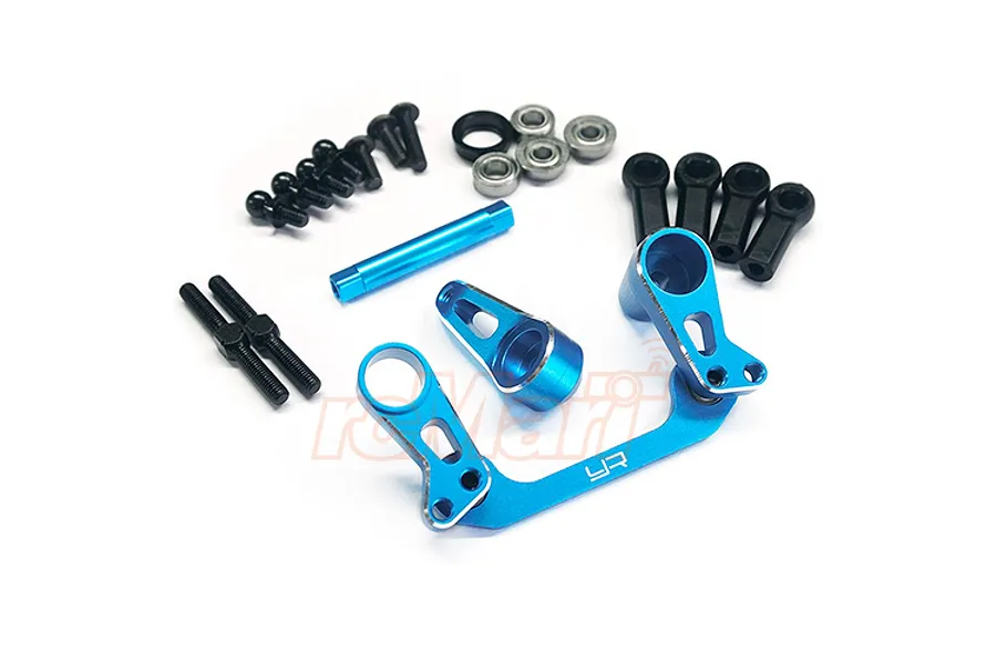 Yeah Racing Tamiya CC-01 Blue Aluminium Bearing Supported Steering Servo Saver Set image 49287